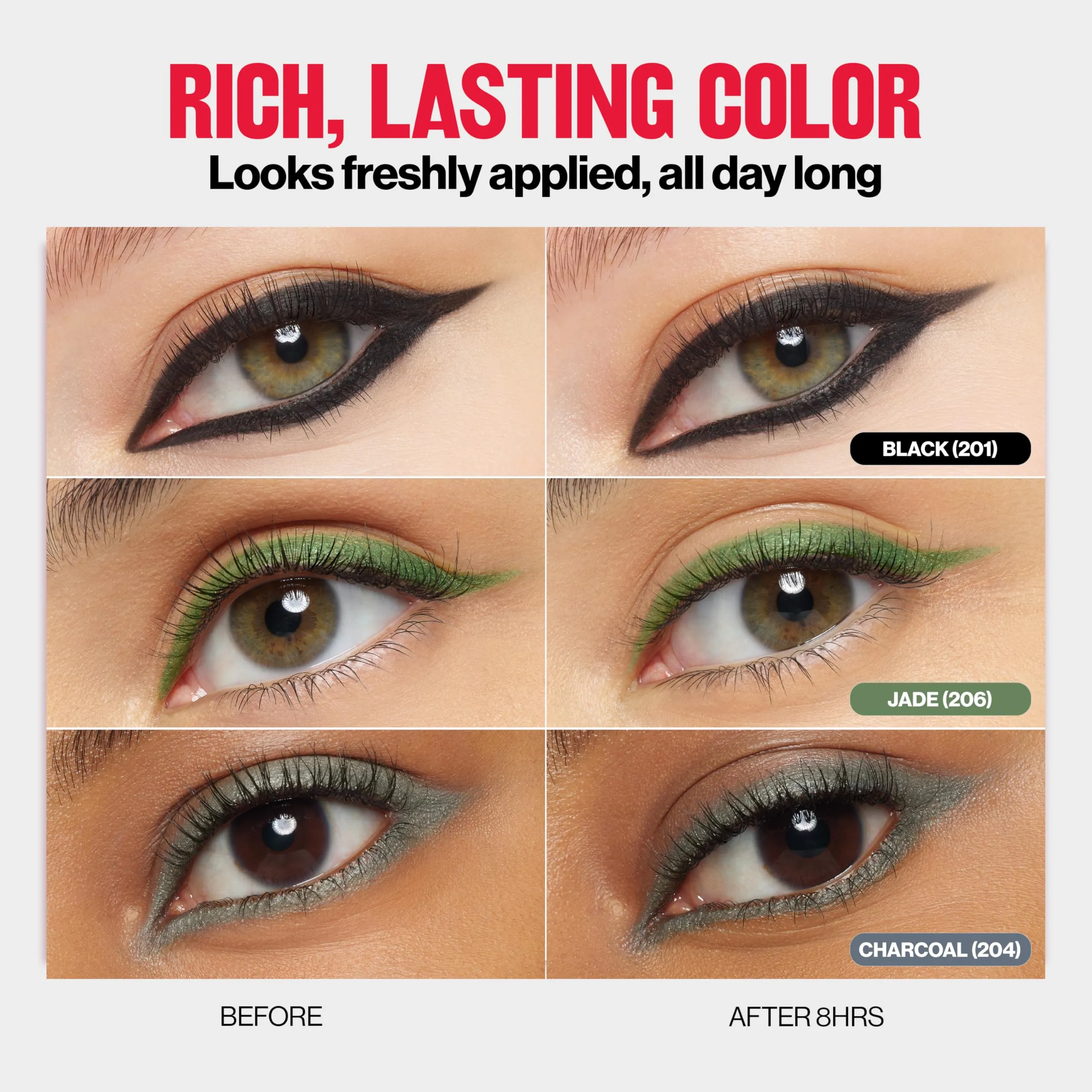 Revlon Pencil Eyeliner, ColorStay Eye Makeup with Built-in Sharpener, Waterproof, Smudgeproof, Longwearing with Ultra-Fine Tip, 206 Jade, 0.01 Oz/ 0.28g