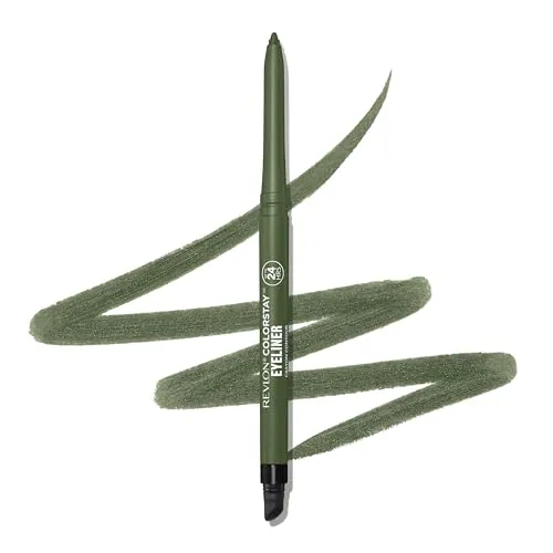 Revlon Pencil Eyeliner, ColorStay Eye Makeup with Built-in Sharpener, Waterproof, Smudgeproof, Longwearing with Ultra-Fine Tip, 206 Jade, 0.01 Oz/ 0.28g