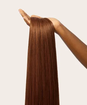Rich Auburn, 20" Single Seamless Clip-In Weft, M30/130 | 30g