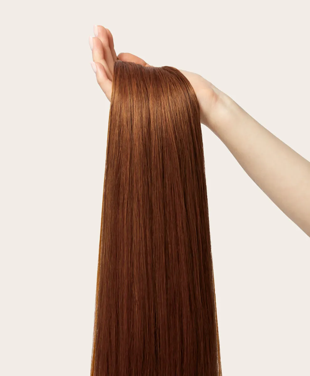 Rich Auburn, 20" Single Seamless Clip-In Weft, M30/130 | 30g