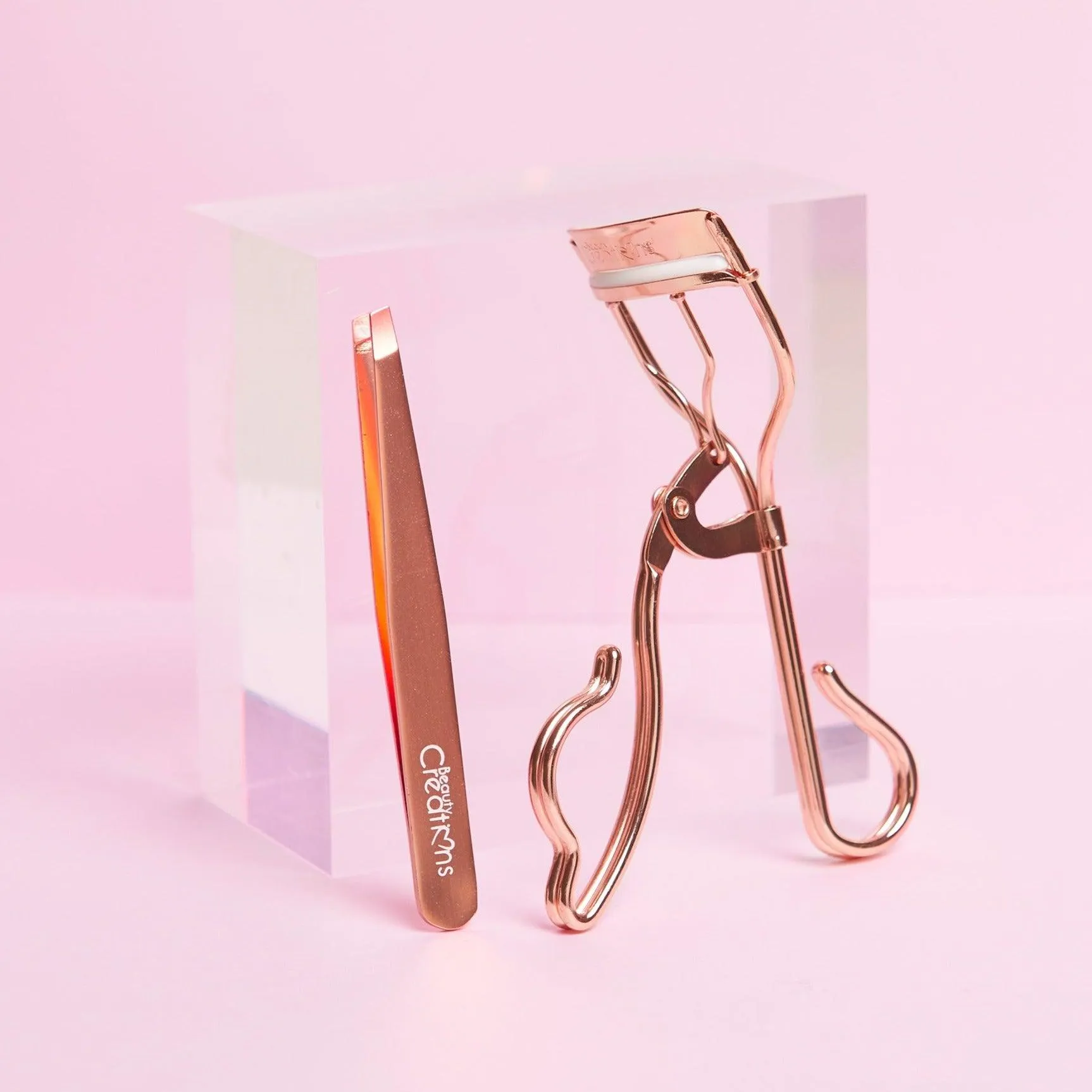 Rosegold Eyelash Curler and Tweezer Set