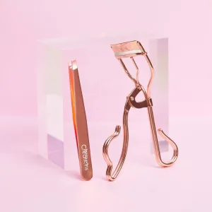 Rosegold Eyelash Curler and Tweezer Set