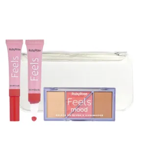 Ruby rose Feels Mood Blush (Hb-7529-1)   Liquid Lipcream (HB8229-Random)   FREE POUCH