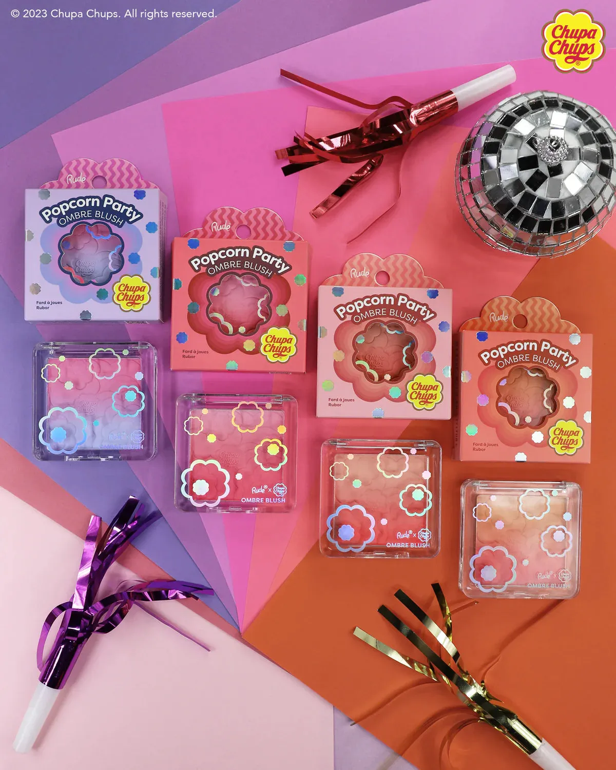 RUDE Chupa Chups Popcorn Party Ombre Blush