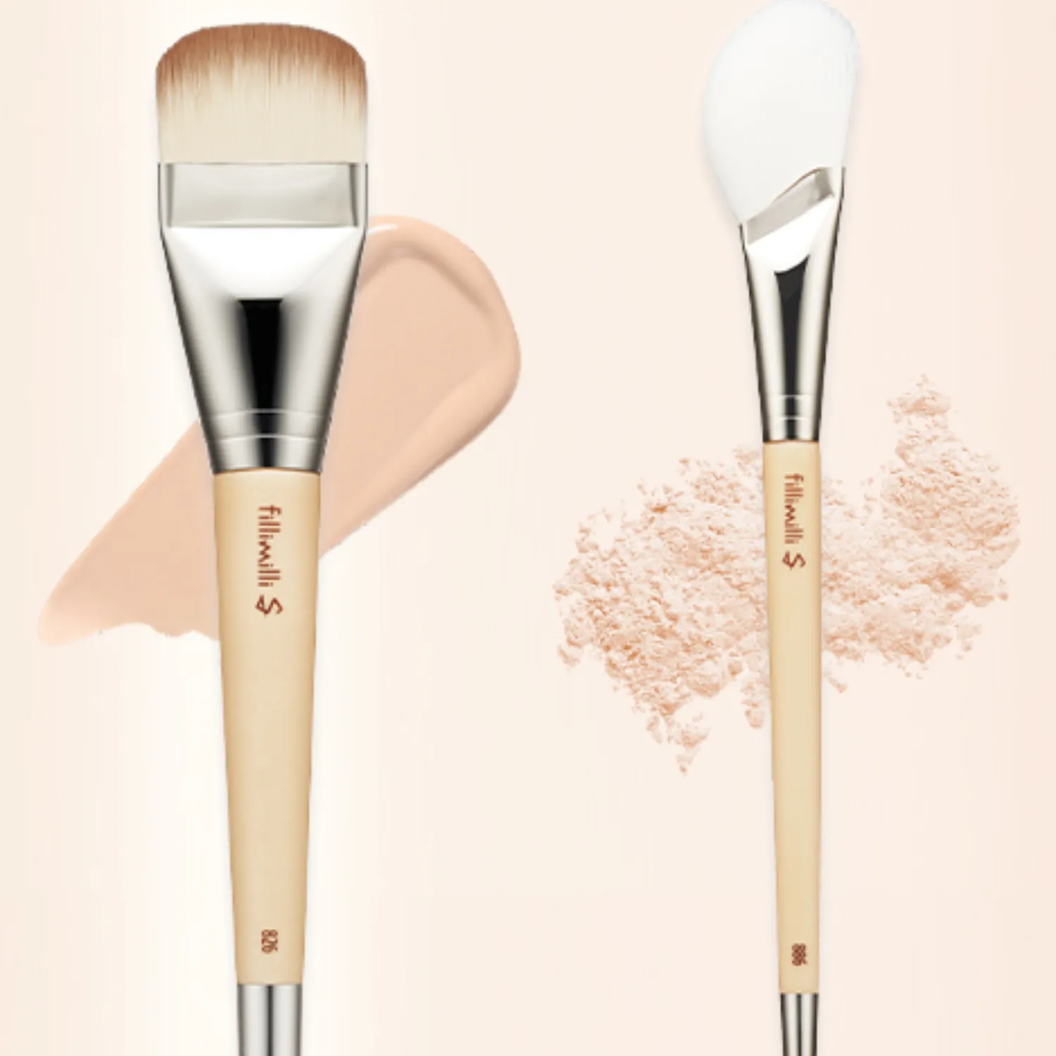 S Glow Fitting Base Makeup Brush Duo Set