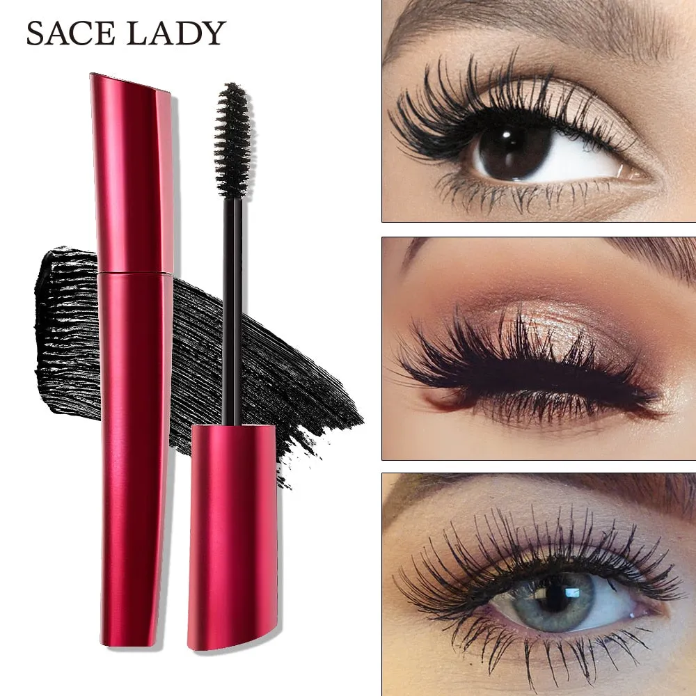 SACE LADY 4D Silk Fiber Lash Mascara Curling Thick Eyelash Waterproof 3d Rimel Extension Make Up Volume Natural Eyelash Cosmetic