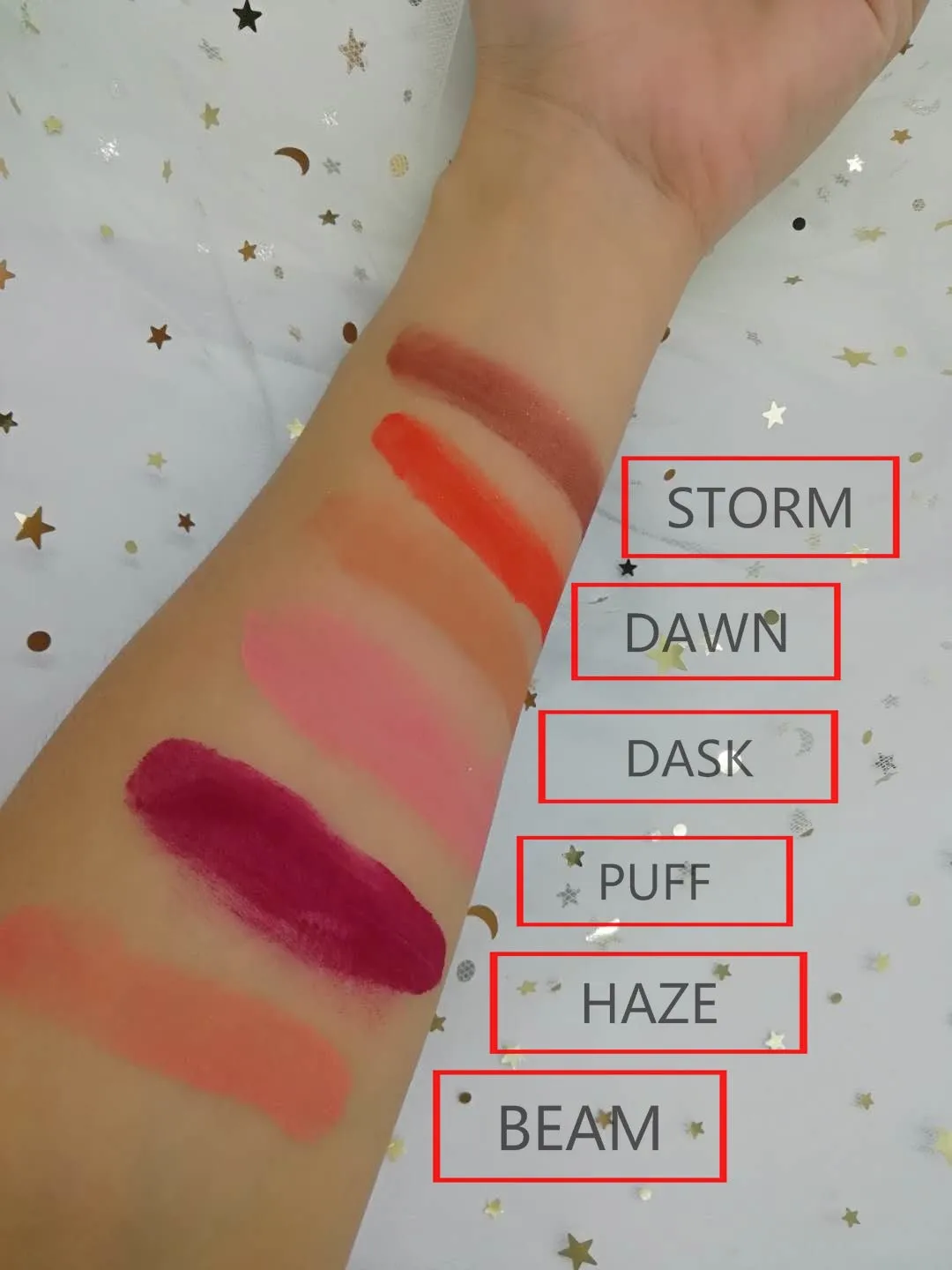 Six Color Cloud Paint Waterproof Liquid Blush