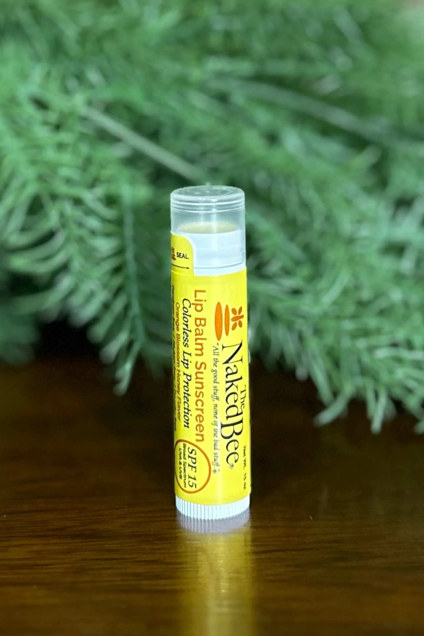 SPF 15 Orange Blossom Honey Colorless Lip Balm by Naked Bee