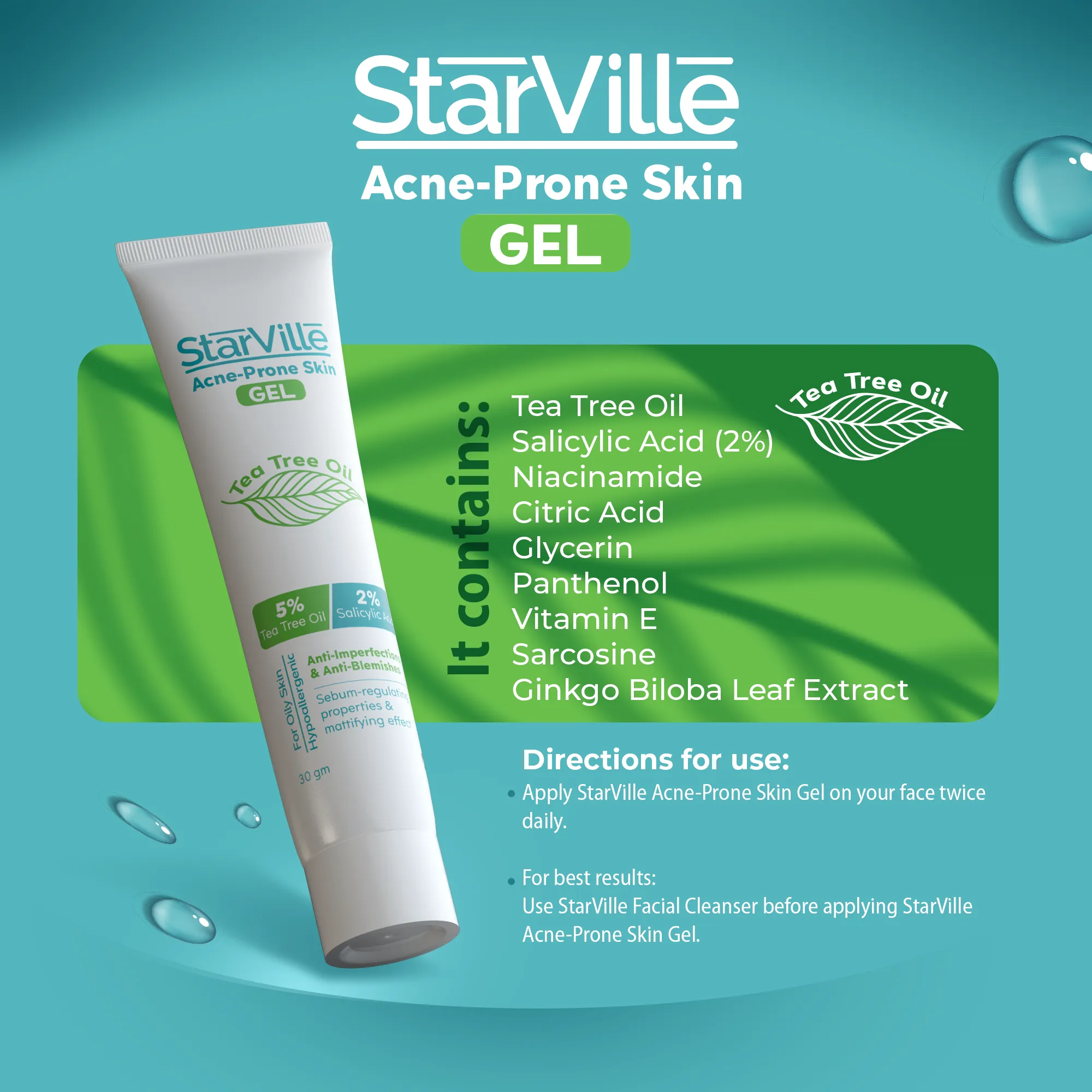 StarVille AcneProne Skin Gel 30gm