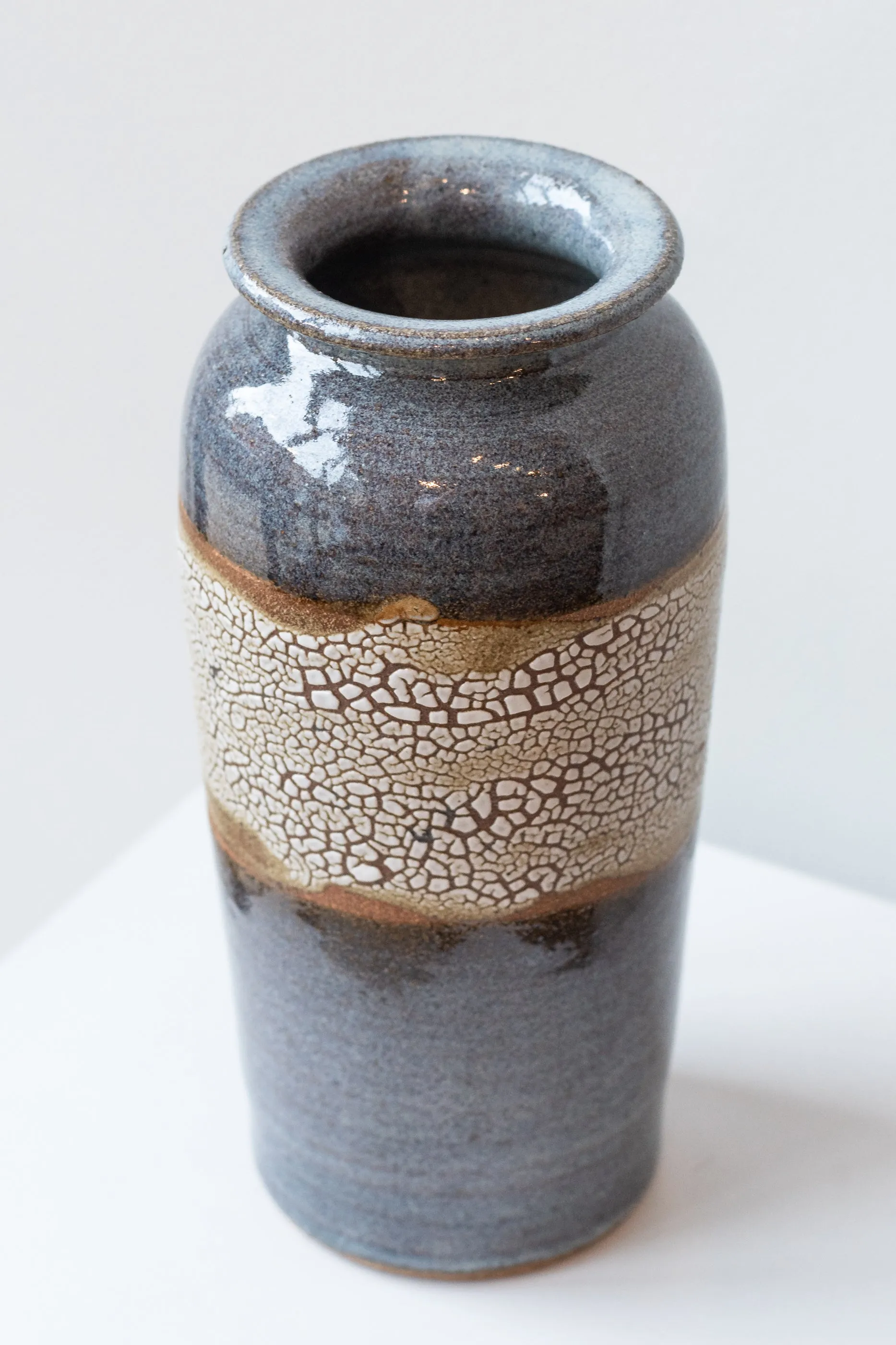 Tall Vase Super Crackle Glaze Medium