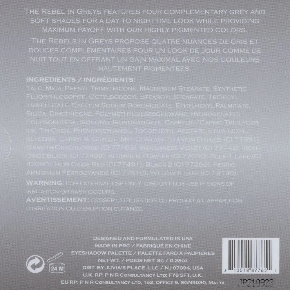 The Rebel Greys Palette