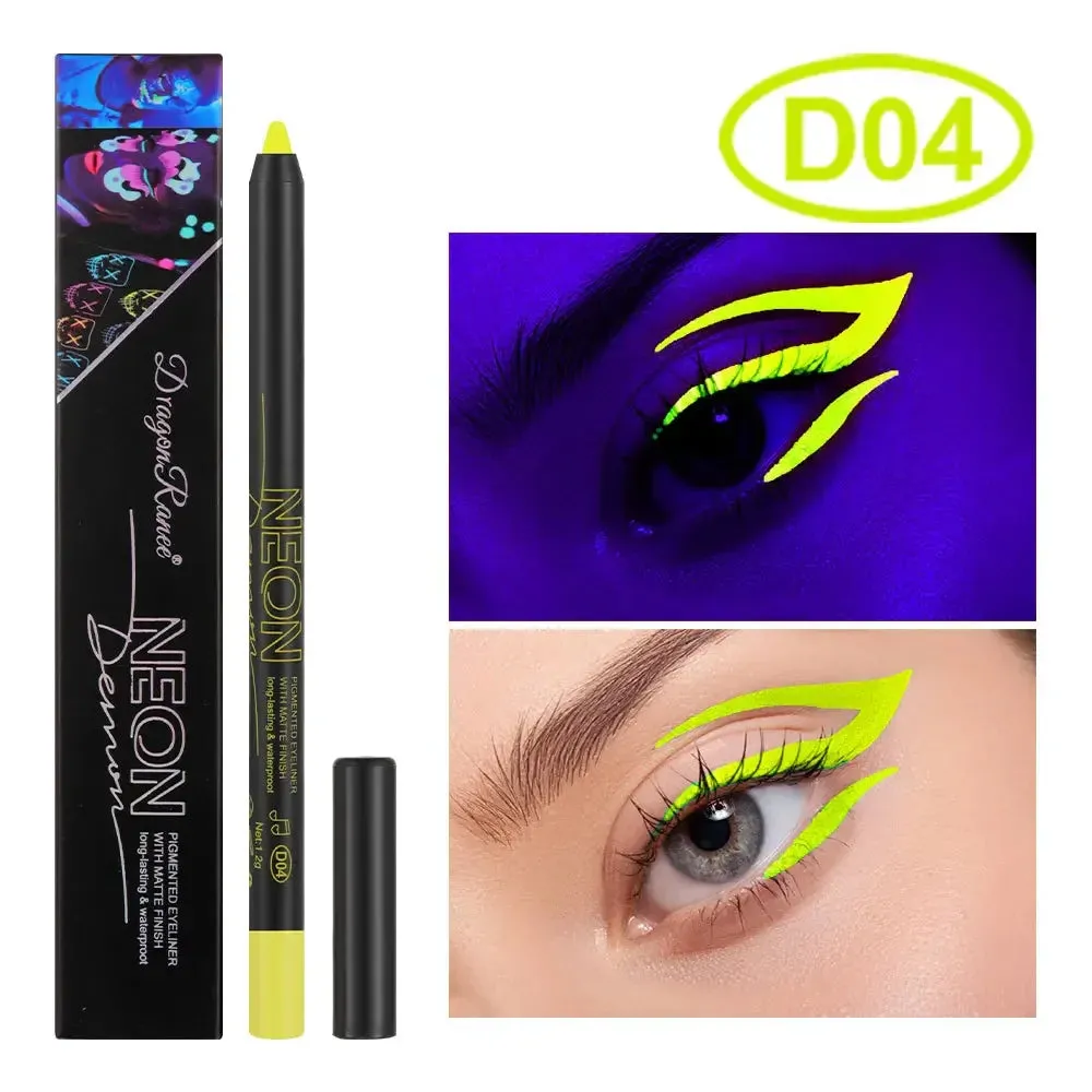 Toleet-Christmas/Thanksgiving Gift Winter Makeup Ideas Fluorescent Eyeliner 6 Colors UV Waterproof and Sweat Resistant Eyeliner Gel Makeup Eyeshadow Stick Face Painting Pen Cosmetics