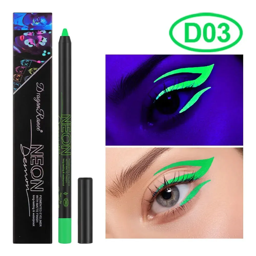 Toleet-Christmas/Thanksgiving Gift Winter Makeup Ideas Fluorescent Eyeliner 6 Colors UV Waterproof and Sweat Resistant Eyeliner Gel Makeup Eyeshadow Stick Face Painting Pen Cosmetics