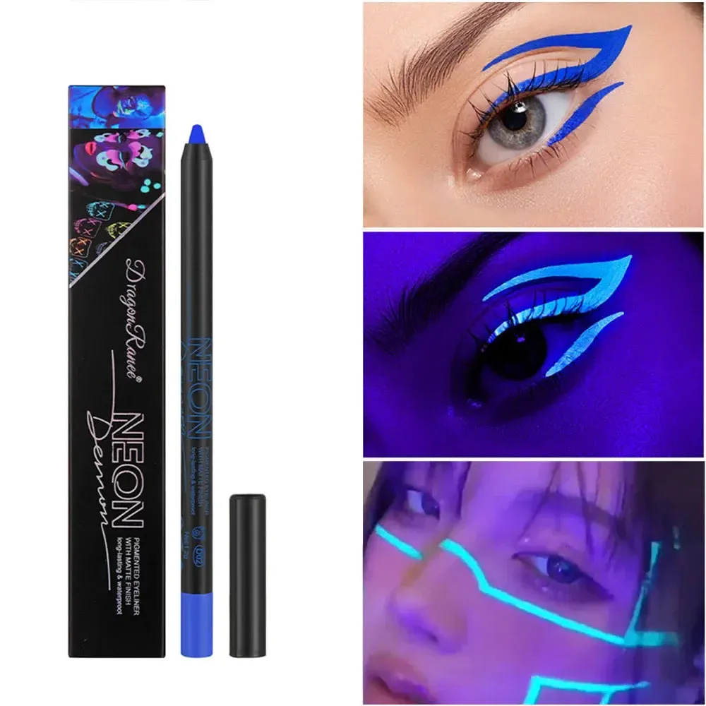 Toleet-Christmas/Thanksgiving Gift Winter Makeup Ideas Fluorescent Eyeliner 6 Colors UV Waterproof and Sweat Resistant Eyeliner Gel Makeup Eyeshadow Stick Face Painting Pen Cosmetics