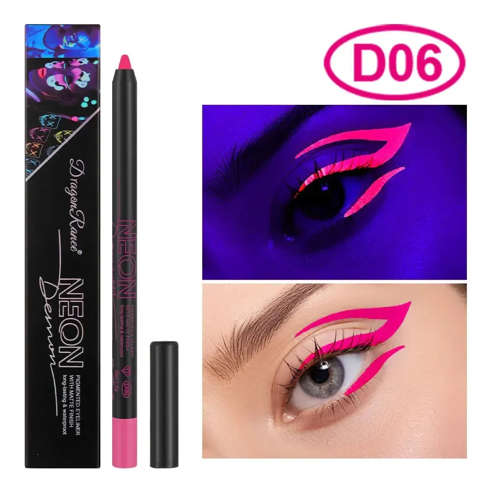Toleet-Christmas/Thanksgiving Gift Winter Makeup Ideas Fluorescent Eyeliner 6 Colors UV Waterproof and Sweat Resistant Eyeliner Gel Makeup Eyeshadow Stick Face Painting Pen Cosmetics