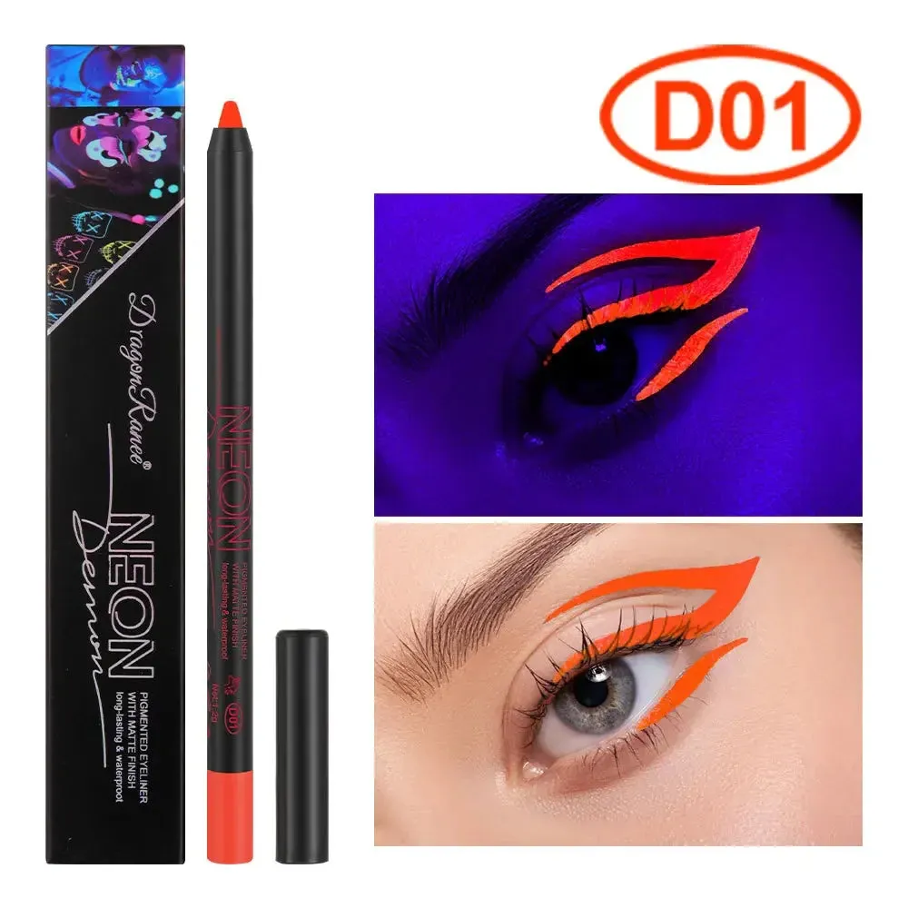 Toleet-Christmas/Thanksgiving Gift Winter Makeup Ideas Fluorescent Eyeliner 6 Colors UV Waterproof and Sweat Resistant Eyeliner Gel Makeup Eyeshadow Stick Face Painting Pen Cosmetics
