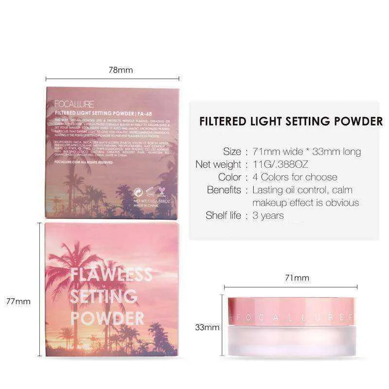 Translucent Light Smooth Setting Powder Waterproof Oil-control