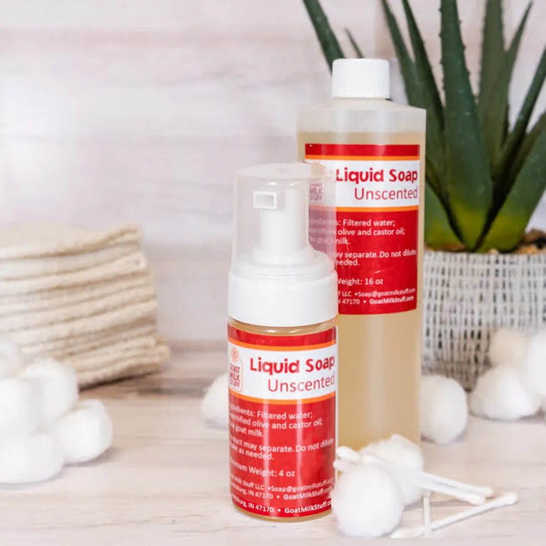 Unscented Foamer Bottle Liquid Goat Milk Soap