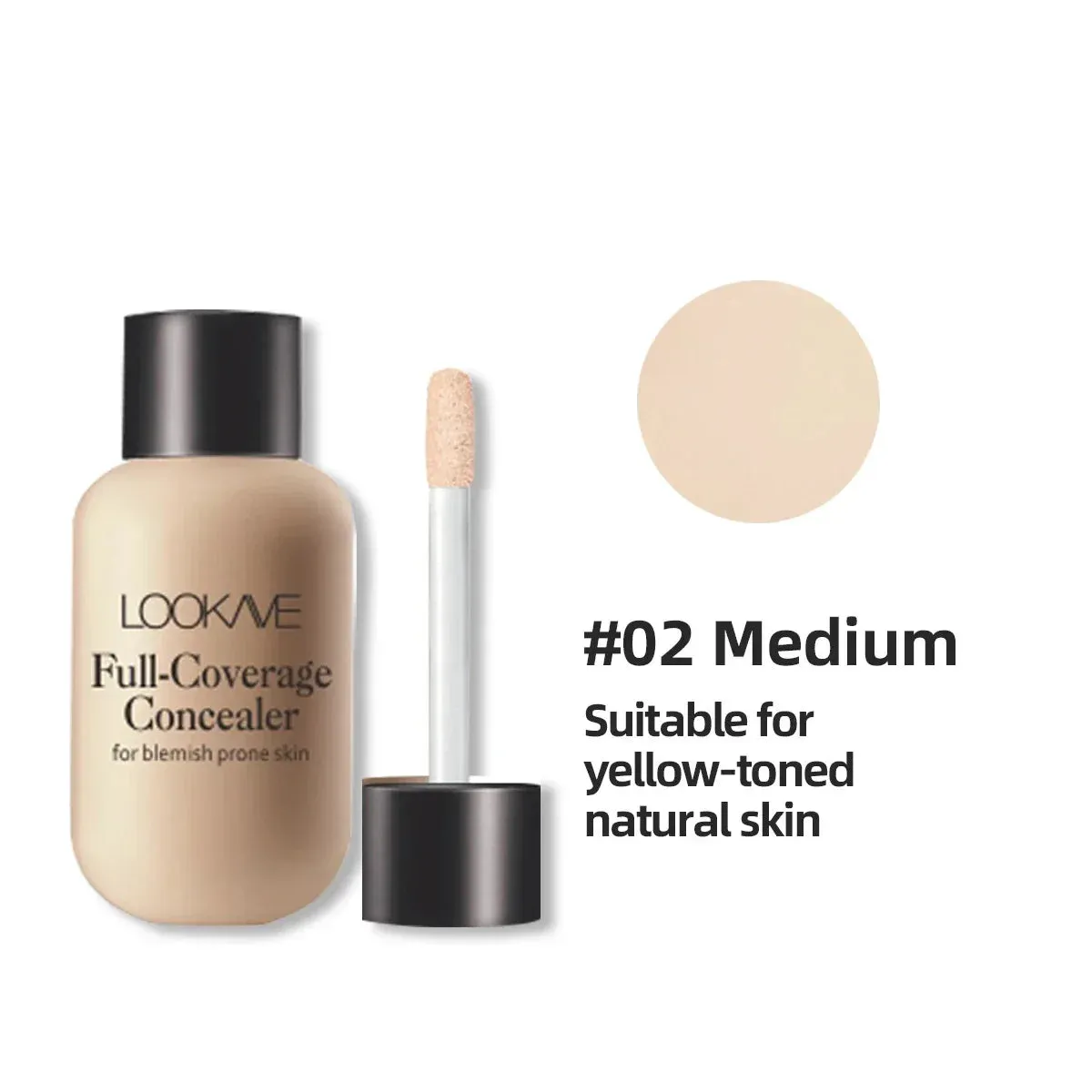 Waterproof Liquid Concealer: 3 Colors Matte Full Coverage for Acne Scars, Dark Circles, Foundation Whitening, Long-lasting Makeup Cosmetics