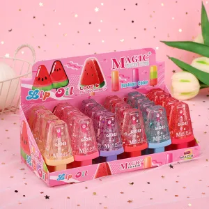 Wholesale 24pcs Ice Cream Sequins Moisturizing Color Changing Liquid Lip Gloss