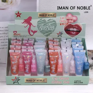 Wholesale 24PCS/PACK Plastic Transparent Color Changing Lip Glaze Lip Gloss