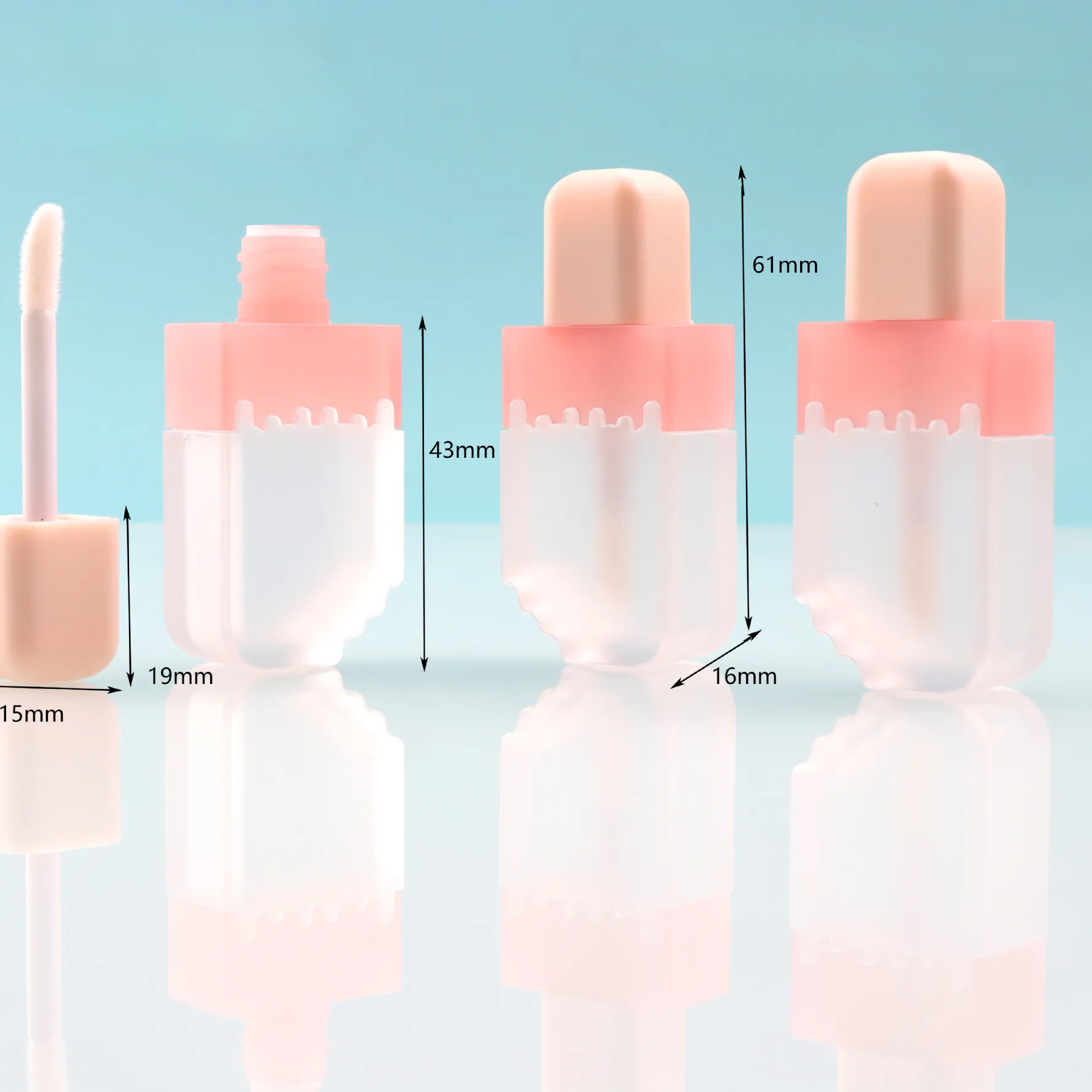 Wholesale Plastic DIY Ice Cream Lip Gloss Tube