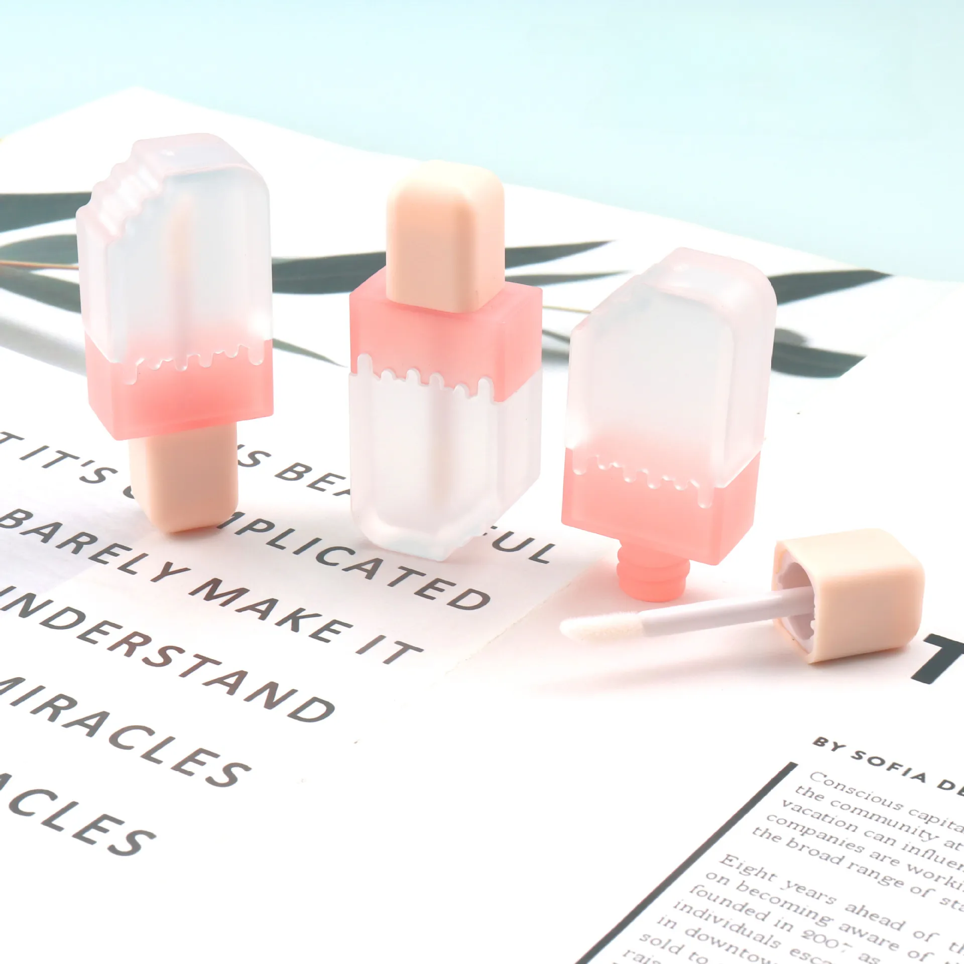 Wholesale Plastic DIY Ice Cream Lip Gloss Tube