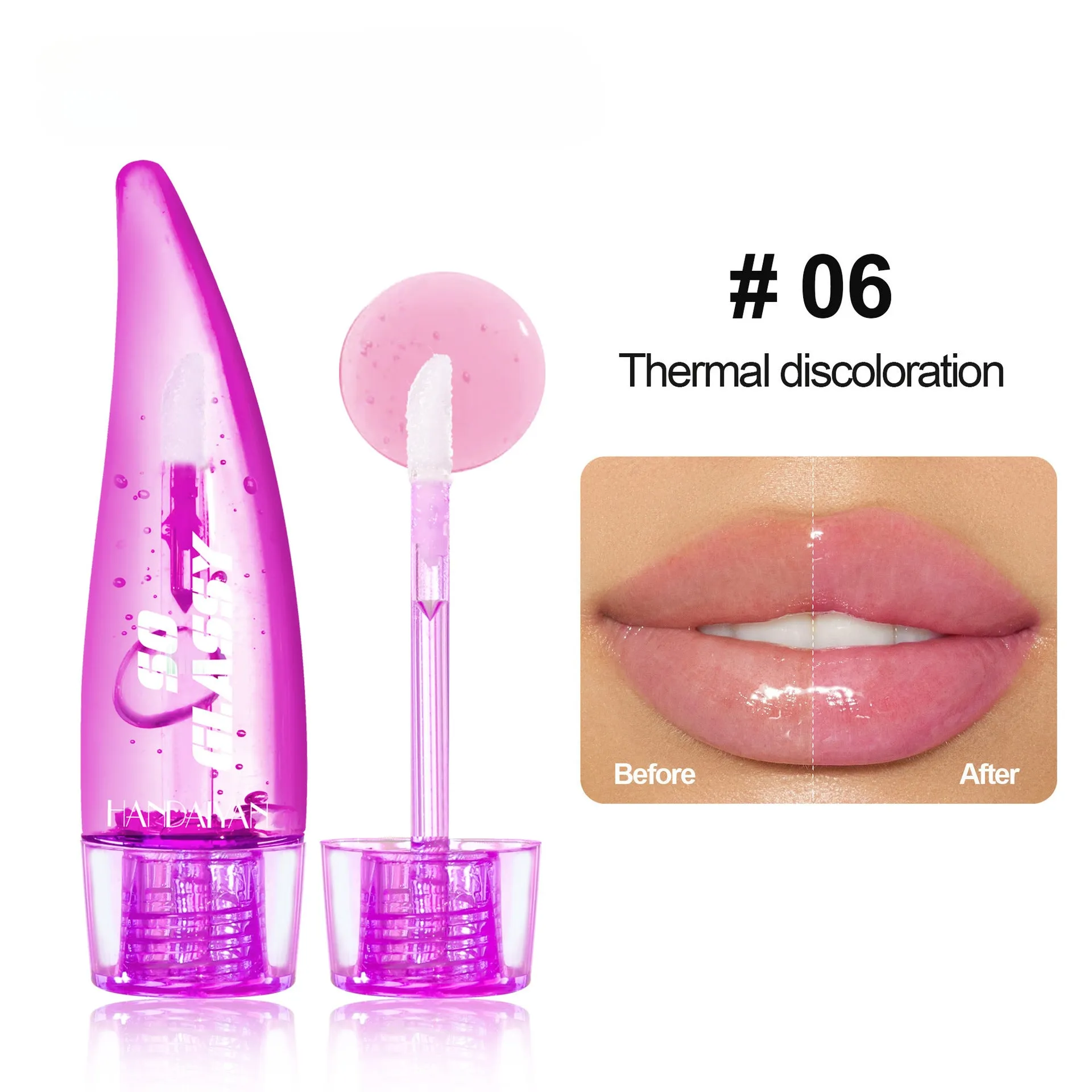 Wholesale Plastic Temperature Changing Lip Gloss Moisturizing Lip Oil
