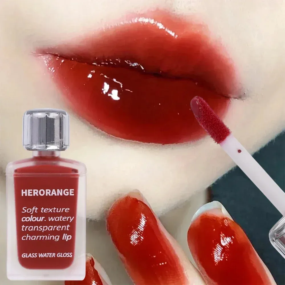 Yeknu 6 Color Water Mirror Gloss Lip Glaze Natural Lasting Hydrating Moisturizing Not Easy To Take Off Makeup Liquid Lipstick Cosmetic