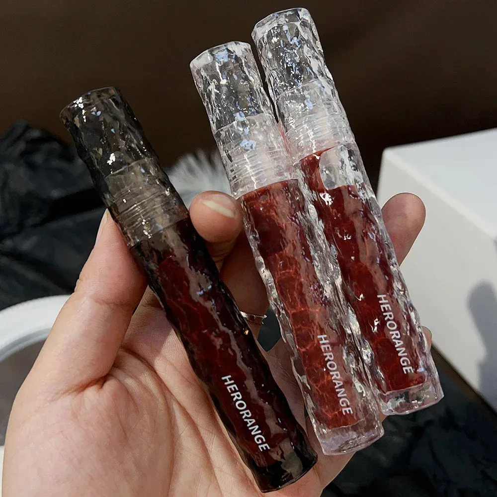Yeknu 8 Color Moisturizing Mirror Lip Glaze Long Lasting Lip Gloss Black Tea Brown Liquid Lipstick Lip Oil Care Makeup Korean Cosmetic