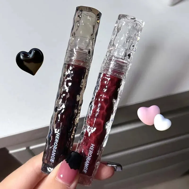 Yeknu 8 Color Moisturizing Mirror Lip Glaze Long Lasting Lip Gloss Black Tea Brown Liquid Lipstick Lip Oil Care Makeup Korean Cosmetic