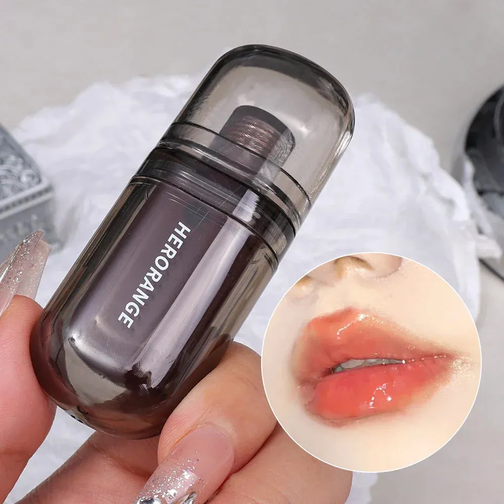 Yeknu Mirror Jelly Glass Lip Gloss Moisturizing Non-sticky Lip Tint Lip Plumper Mirror Water Liquid Lipstick Women Makeup Cosmetics